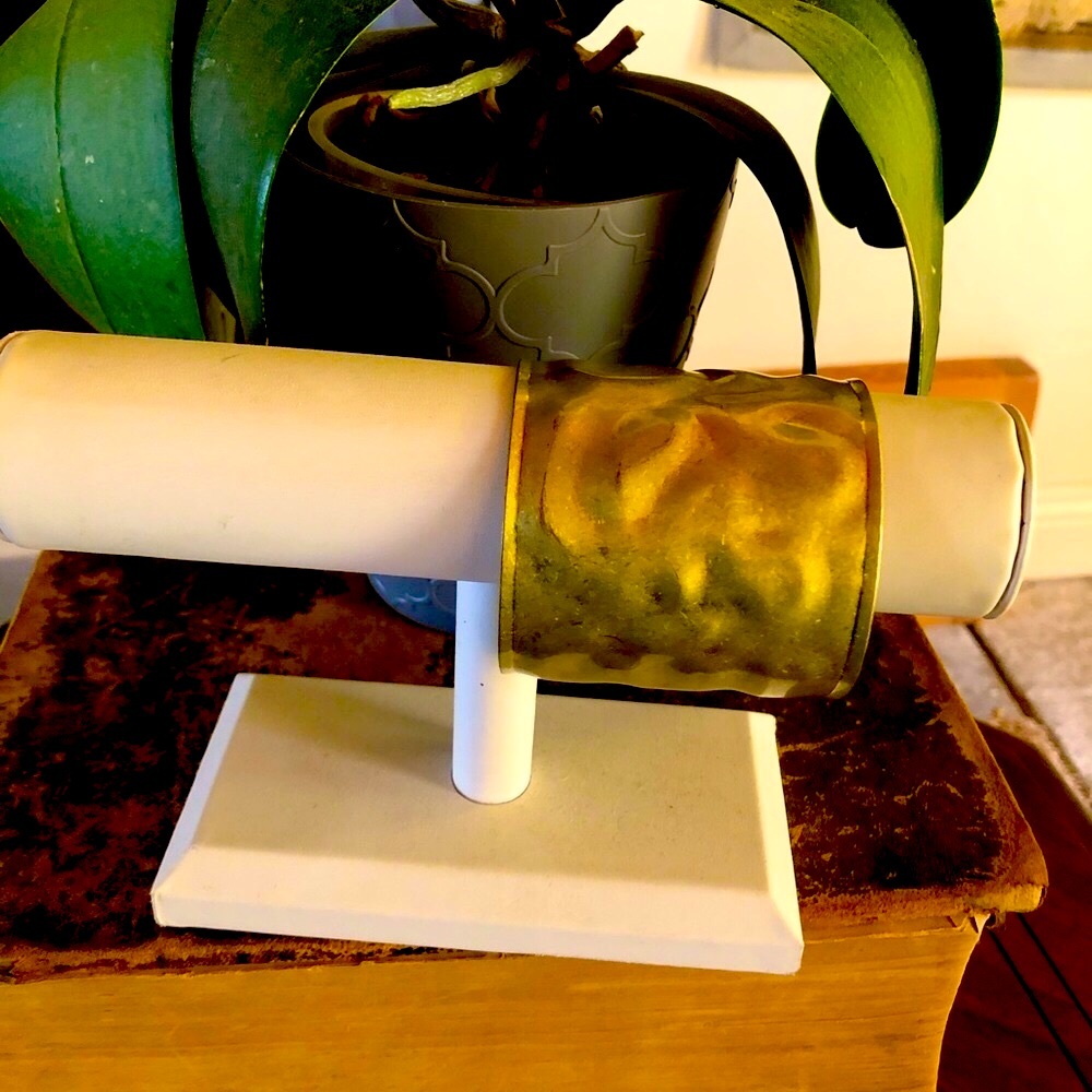 Large Brass Tone Cuff Bracelet